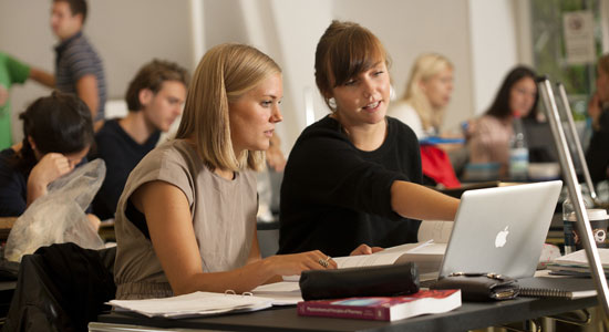 Students studying